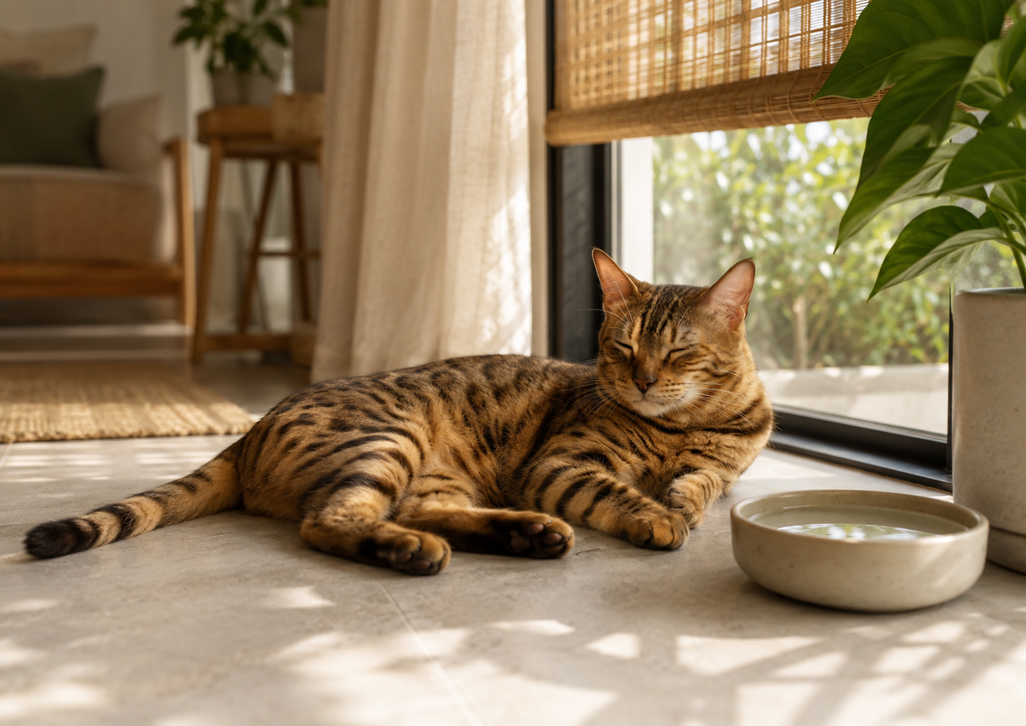 Katze bei Hitze: So hilfst du deiner Katze im Sommer