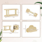 Katzen-Kletterset 5-teilig mit Haus & Leiter – PawHut