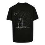 MOON GAZER T-Shirt in Schwarz – Loose Fit, 100% Baumwolle, Rückseite