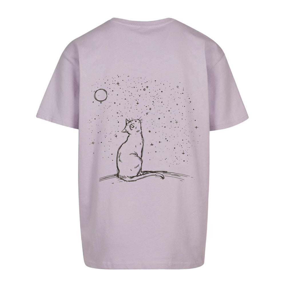 MOON GAZER T-Shirt in Flieder – Loose Fit, 100% Baumwolle, Rückseite