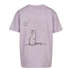 MOON GAZER T-Shirt in Flieder – Loose Fit, 100% Baumwolle, Rückseite