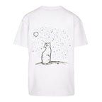 MOON GAZER T-Shirt in Weiß – Loose Fit, 100% Baumwolle, Rückseite