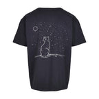MOON GAZER T-Shirt in Navy – Loose Fit, 100% Baumwolle, Rückseite
