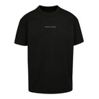 MOON GAZER T-Shirt in Schwarz – Loose Fit, 100% Baumwolle, Vorderseite