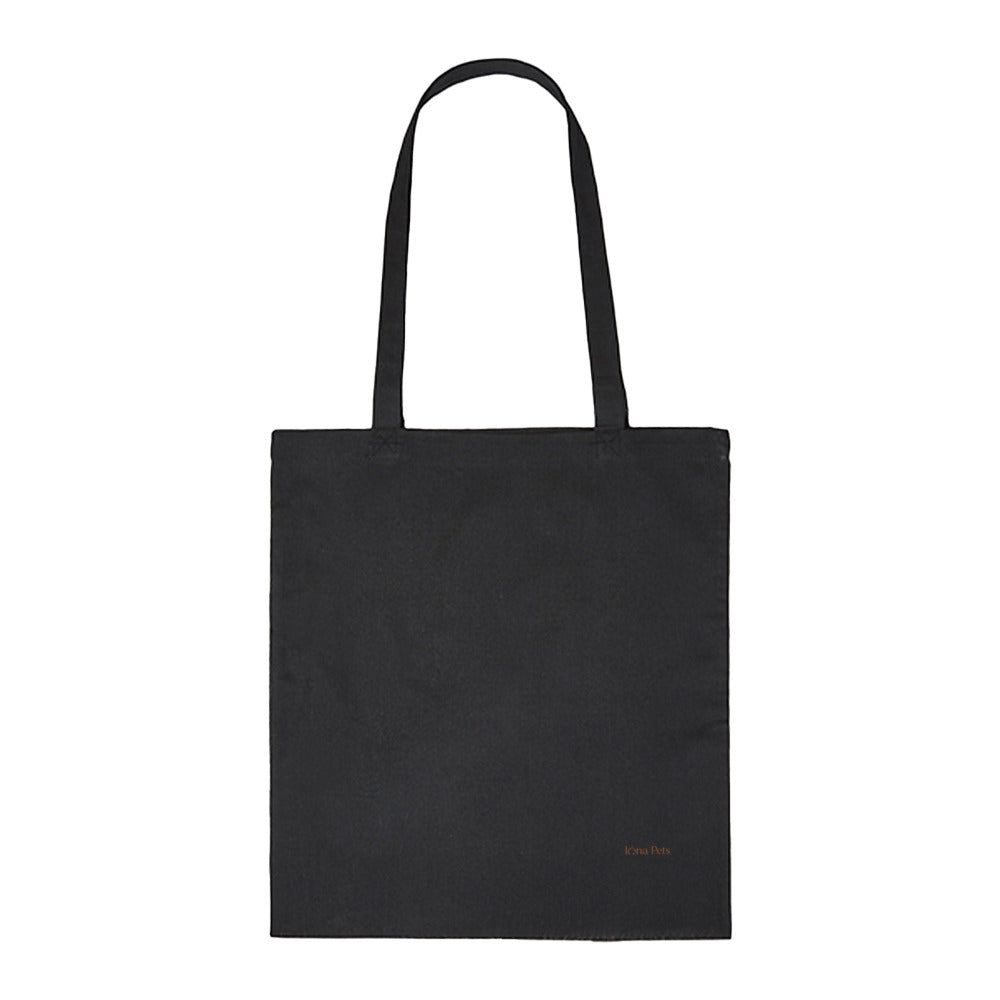 MOON GAZER BAG in Schwarz – Tote Bag aus 100% Baumwolle, OEKO-TEX® zertifiziert, Rückseite