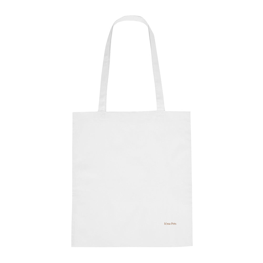 MOON GAZER BAG in Weiß – Tote Bag aus 100% Baumwolle, OEKO-TEX® zertifiziert, Rückseite