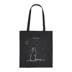 MOON GAZER BAG in Schwarz – Tote Bag aus 100% Baumwolle, OEKO-TEX® zertifiziert, Vorderseite