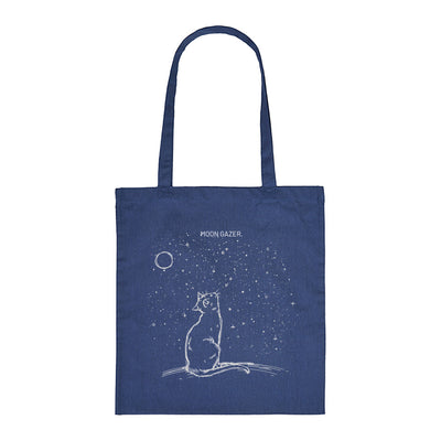 MOON GAZER BAG in Navy – Tote Bag aus 100% Baumwolle, OEKO-TEX® zertifiziert, Vorderseite
