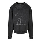 MOON GAZER PULLOVER in Asphalt – Loose Fit, Acid Washed, 100% Baumwolle - Rückseite