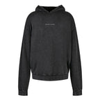 MOON GAZER PULLOVER in Schwarz– Loose Fit, Acid Washed, 100% Baumwolle - Vorderseite