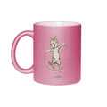 THE MORNING PURR Tasse in Pink Glitter – Keramik, 330 ml, für Katzenmenschen