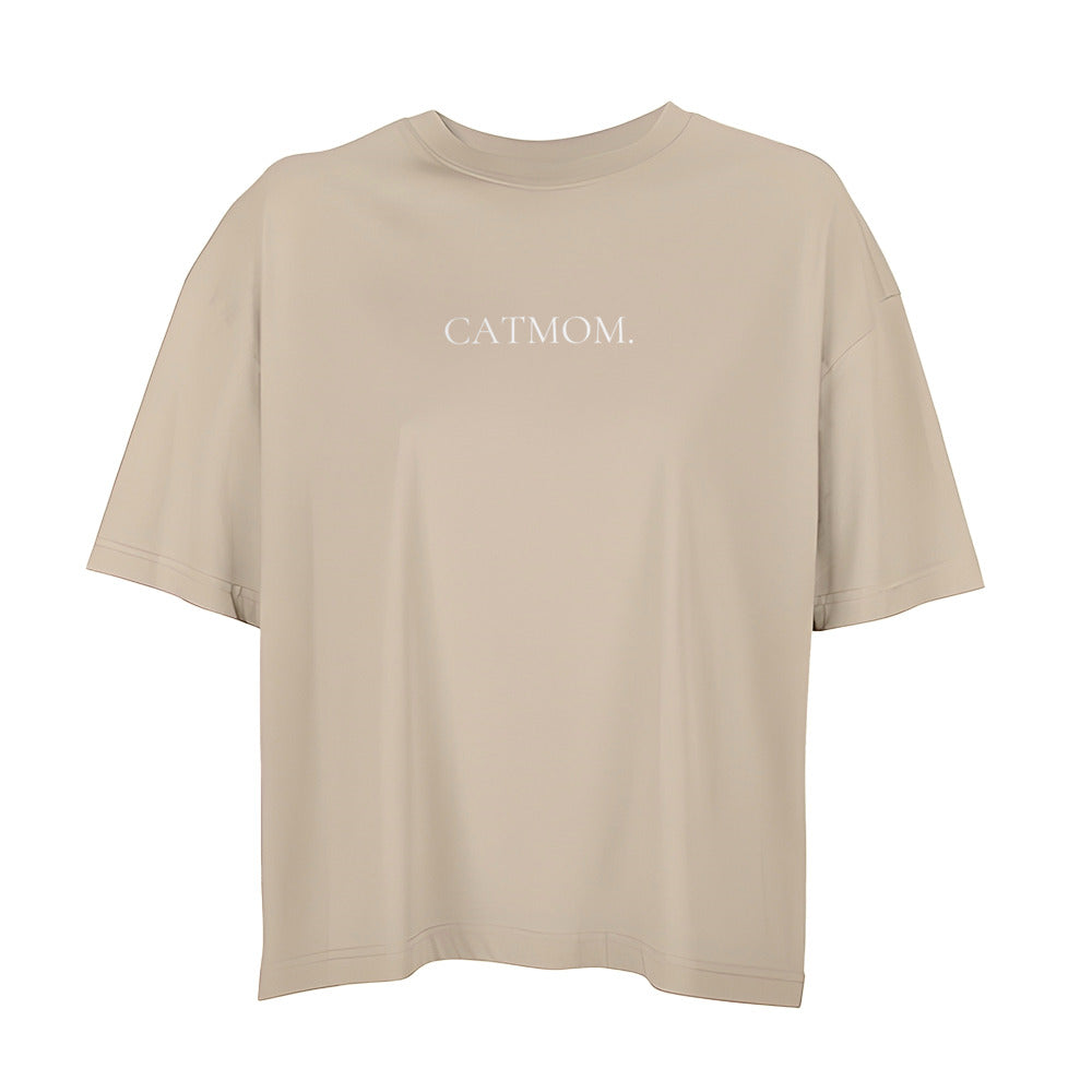 THE CATMOM Shirt in Beige – Oversized Fit, 100% Bio-Baumwolle, OEKO-TEX® zertifiziert