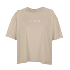 THE CATMOM Shirt in Beige – Oversized Fit, 100% Bio-Baumwolle, OEKO-TEX® zertifiziert