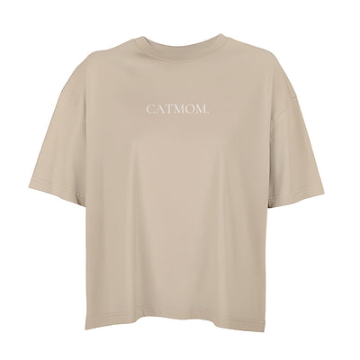 THE CATMOM Shirt in Beige – Oversized Fit, 100% Bio-Baumwolle, OEKO-TEX® zertifiziert