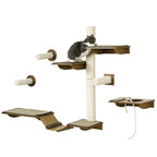 Katzentreppen-Set Kletterwand 8-teilig – PawHut