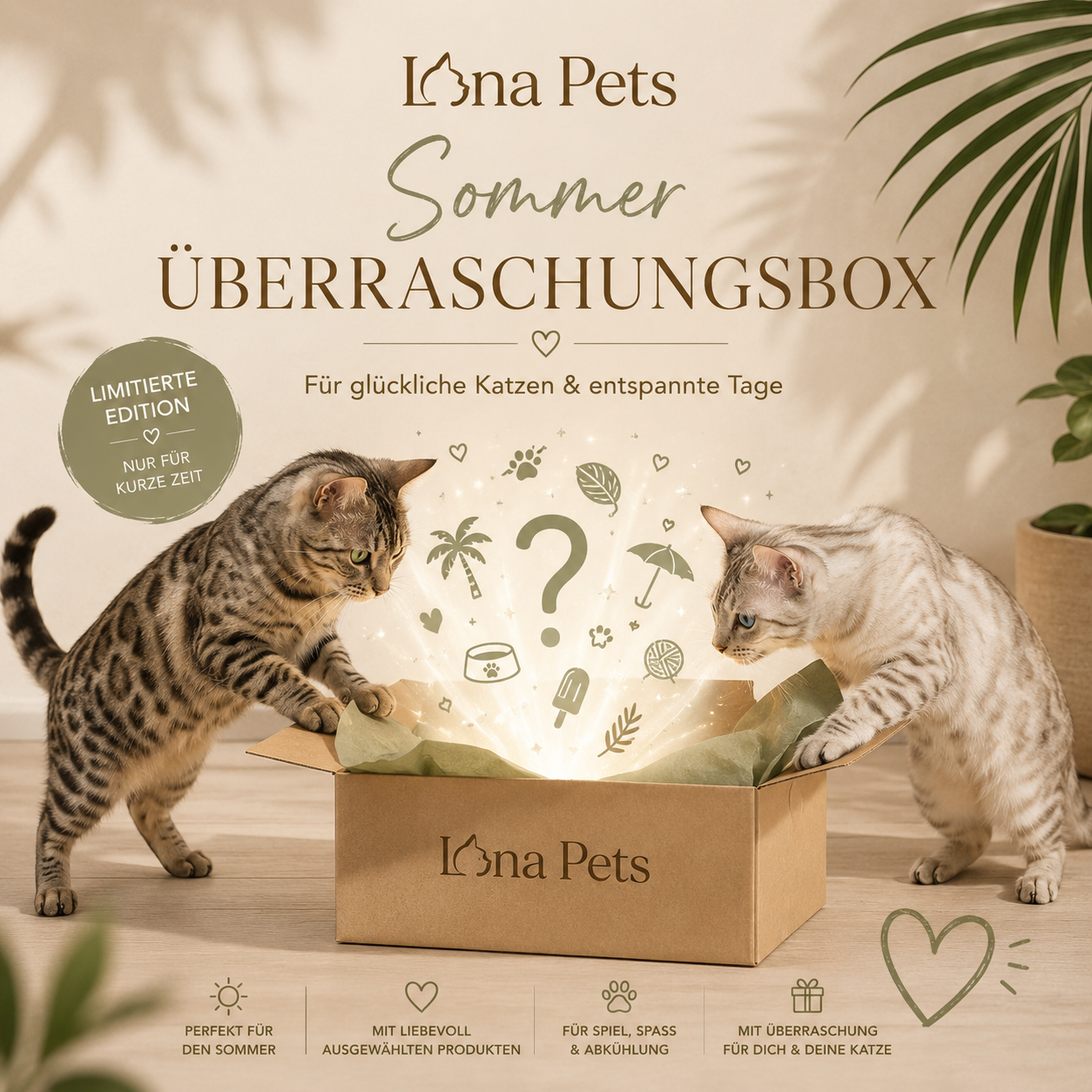 ☀️ Lona Pets Sommerbox #001 – Limitierte Überraschungsbox für Katzen