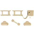 Katzen-Kletterset 5-teilig mit Haus & Leiter – PawHut