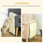 PawHut 2er Kratzmatte für Sofa & Wand – Beige/Grau