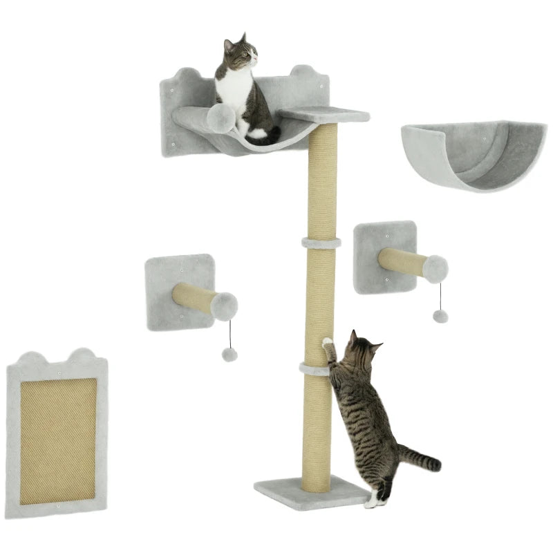 Katzen Kletterwand Set 5-teilig – PawHut