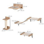 Kletterwand-Set 4-teilig mit Hängematte – PawHut