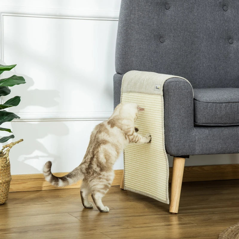PawHut 2er Kratzmatte für Sofa & Wand – Beige/Grau