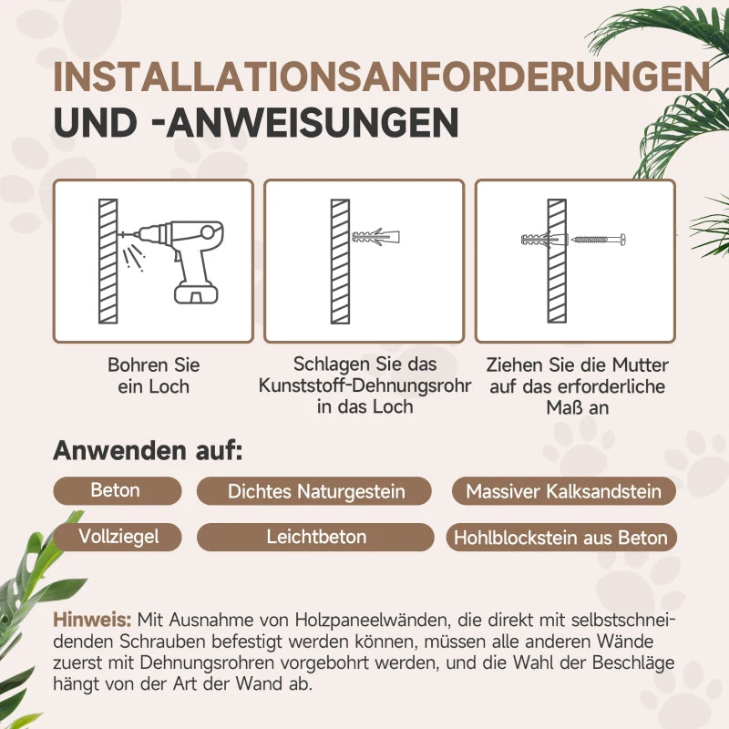 Katzen Kletterwand Set 5-teilig – PawHut