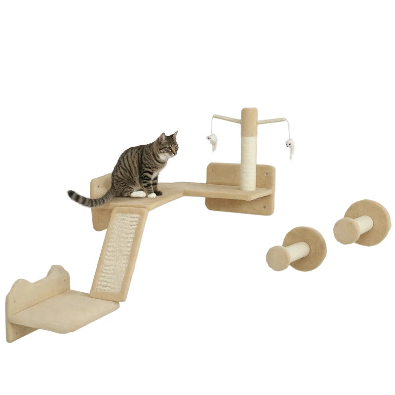 Katzen Kletterwand Set 3-teilig – PawHut