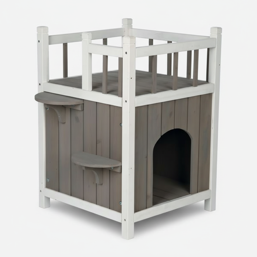 Cat's Home – Exklusives Katzenhaus mit Balkon