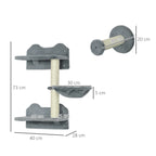 Kletterstufen-Set 4-teilig – PawHut