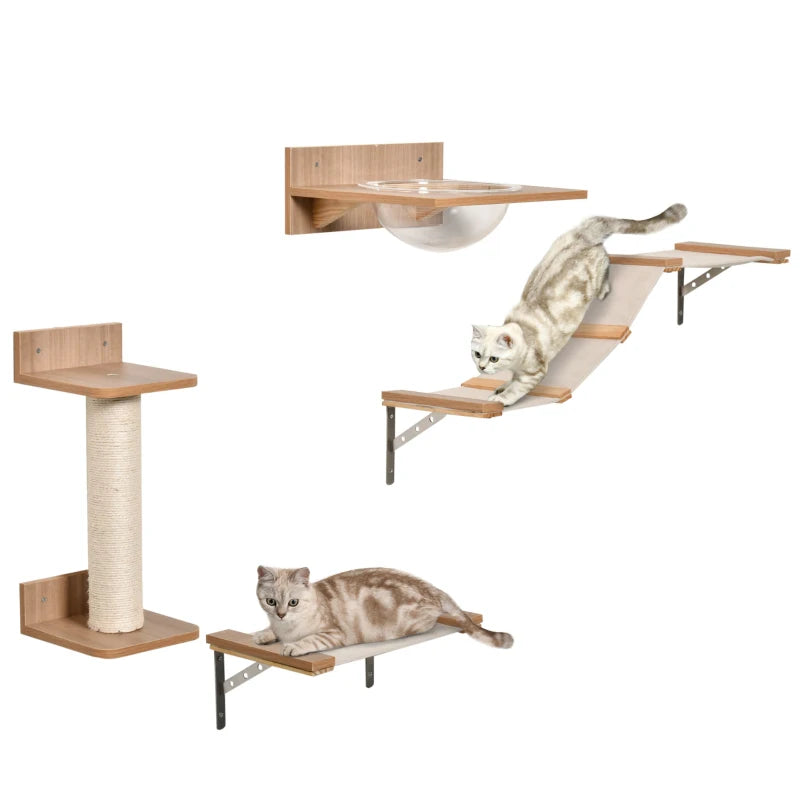 Kletterwand-Set 4-teilig mit Hängematte – PawHut