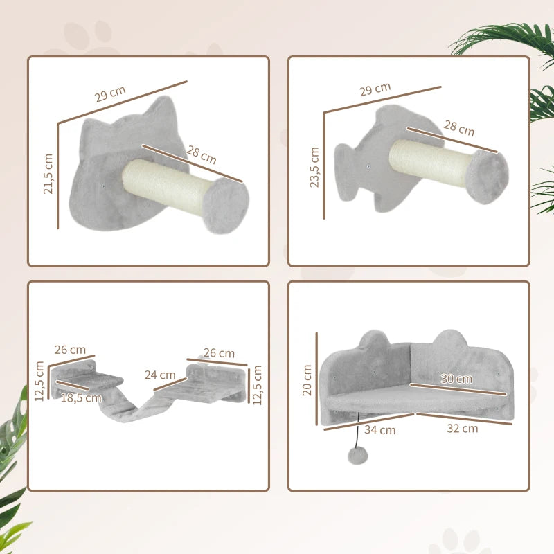 Katzentreppen-Set 4-teilig – PawHut
