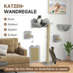 Katzen Kletterwand Set 5-teilig – PawHut