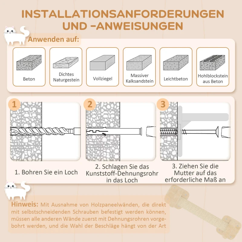 Katzen-Kletterset 5-teilig mit Haus & Leiter – PawHut