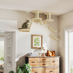 Katzentreppen-Set 3-teilig Wand- & Deckenmontage – PawHut
