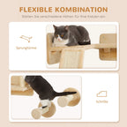 Katzen Kletterwand Set 3-teilig – PawHut